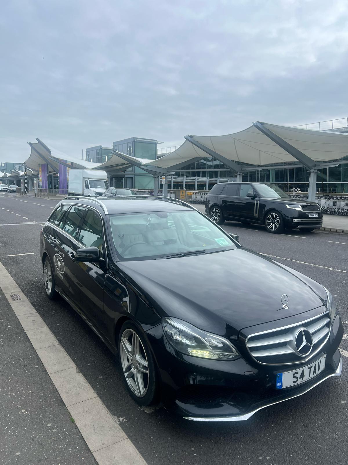 NABs Private Hire black Mercedes-Benz E-Class E350 detailed and ready in the Lambourn downland